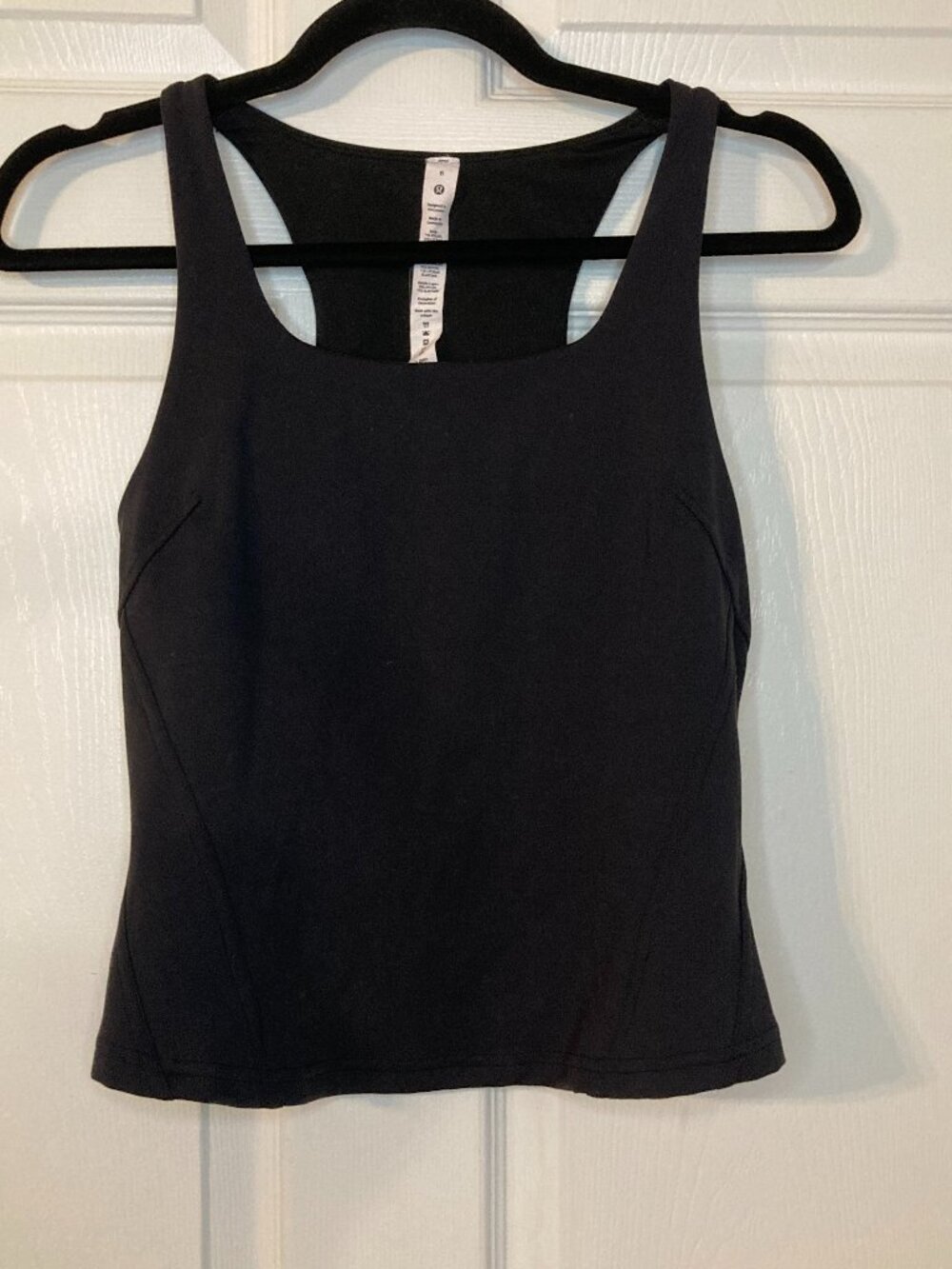 Lululemon Women's Black InStill Racerback Tank Top - Built-In Bra - Size 6
